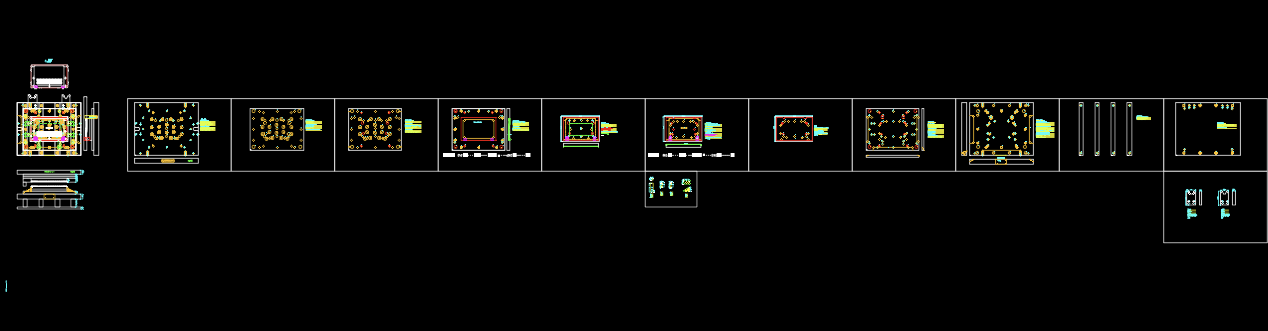 铝制电脑外壳冲压下料模具设计图